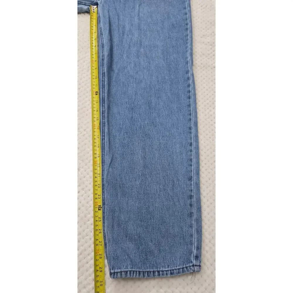 Empyre Gyuru Baggy Wide Leg Jeans Y2K Skate Light Wash Women Size 12
